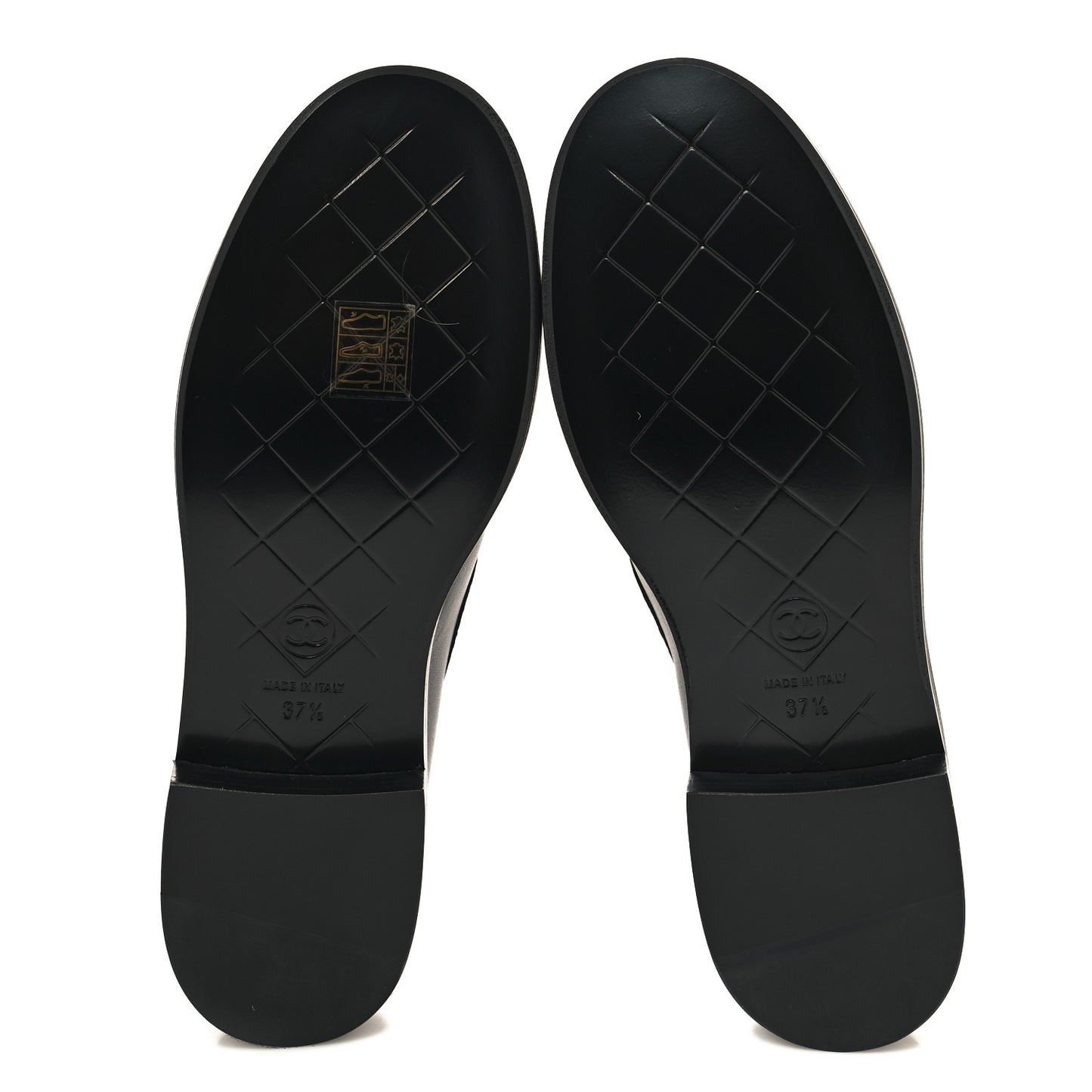 Lambskin Quilted CC Turnlock Loafers 37.5 Black