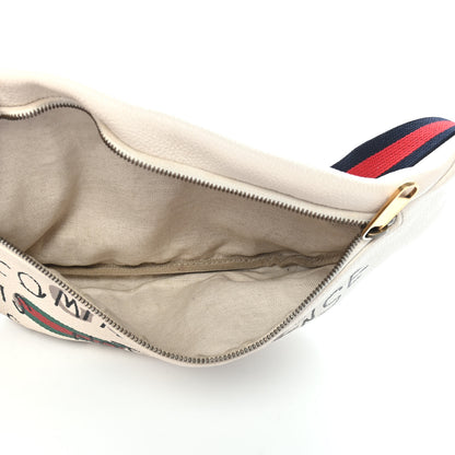 Gucci Grained Calfskin Coco Capitan Logo Belt Bag White 5 of 10