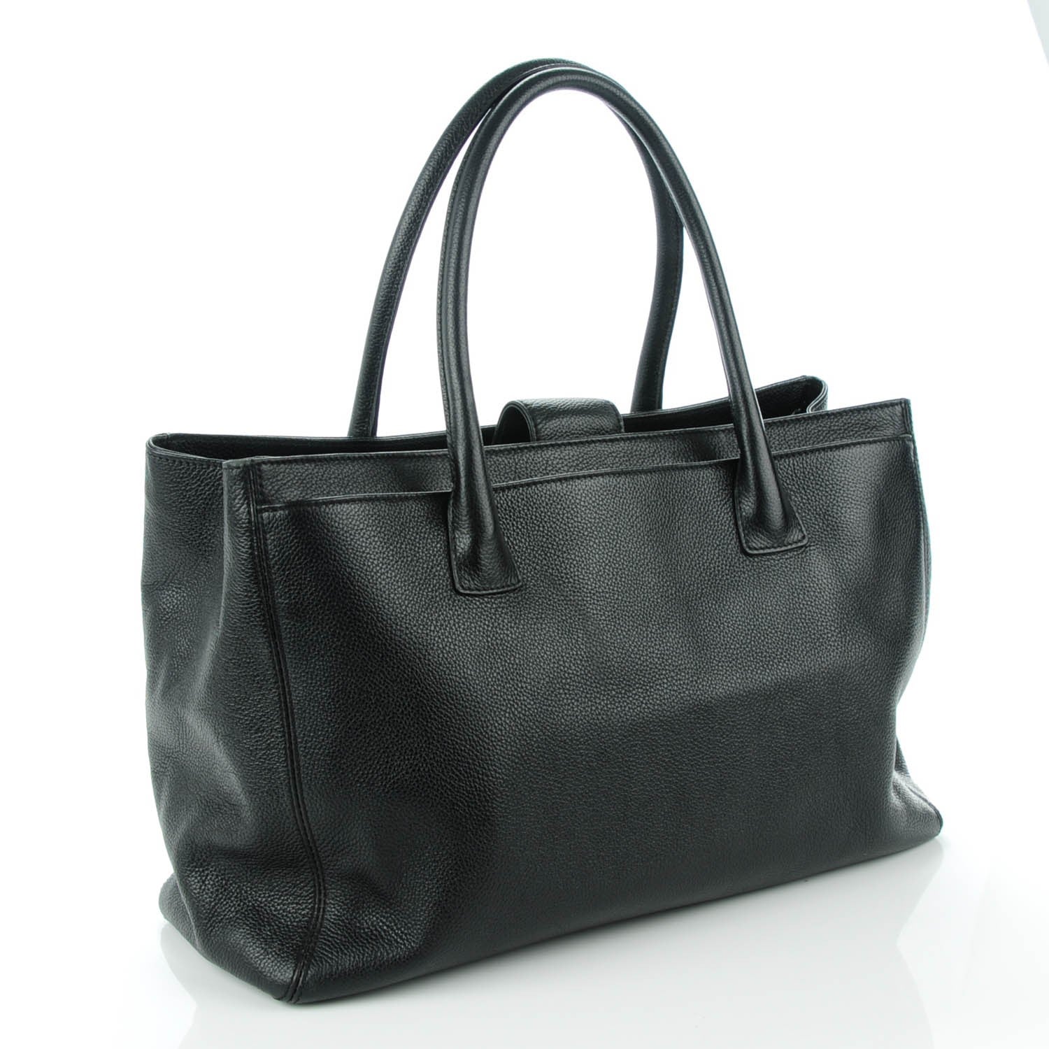 Chanel Calfskin Cerf Executive Shopper Tote Black 3 of 8