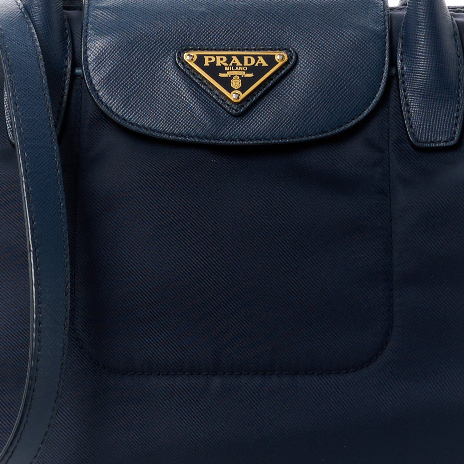 Prada Tessuto Nylon Saffiano Tote Royal Blue 8 of 11