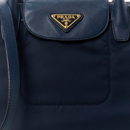 Prada Tessuto Nylon Saffiano Tote Royal Blue 8 of 11