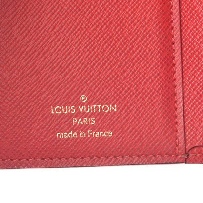 Louis Vuitton Damier Ebene Victorine Wallet Red 6 of 10