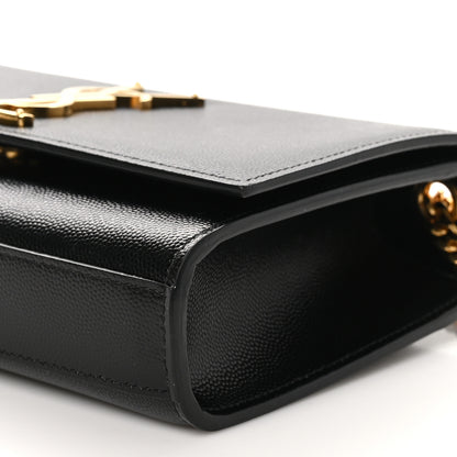 Saint Laurent Grain De Poudre Small Monogram Kate Satchel Black 10 of 10