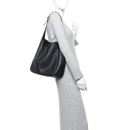 Saint Laurent Smooth Calfskin Large Le 5 A 7 Soft Hobo Black 2 of 13