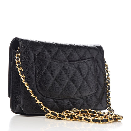 Chanel Caviar Quilted Wallet On Chain WOC Black 3 of 12