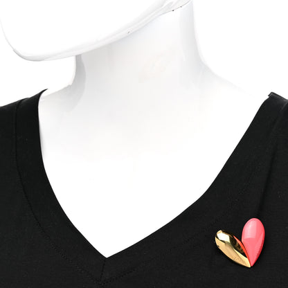 Louis Vuitton Resin Heart Brooch Red 2 of 4