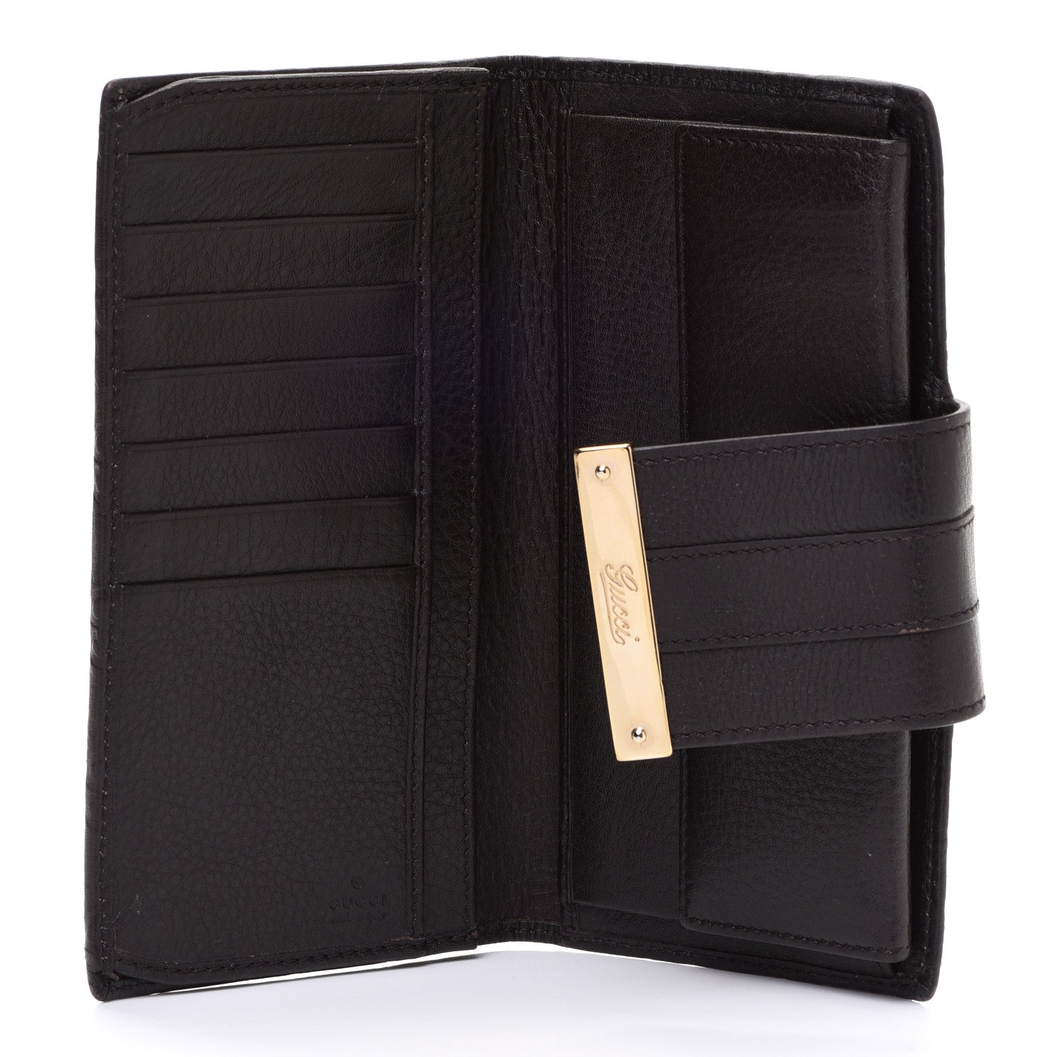 Gucci Guccissima Ladies Web Long Wallet Black 5 of 13