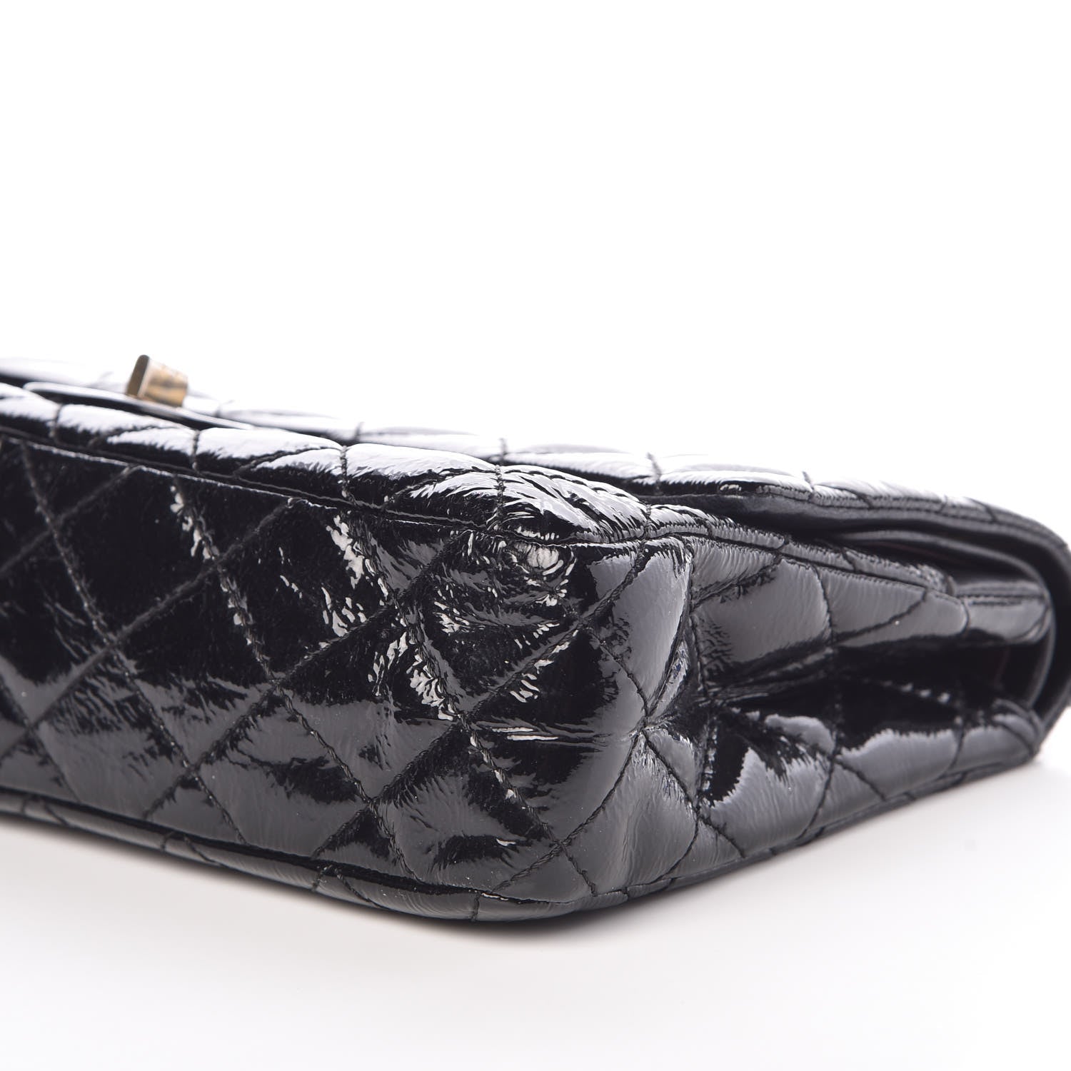 Chanel Distressed Patent Quilted 2.55 Reissue 226 Flap Black 6 of 10