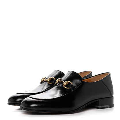 Gucci Goatskin Womens Horsebit Mid-Heel Loafers 38.5 Black 3 of 11