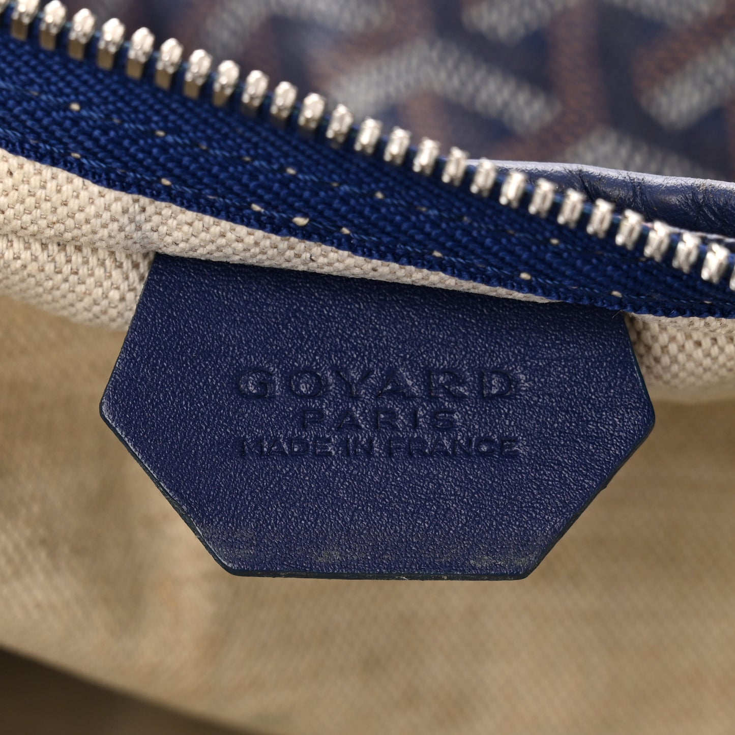 Goyardine Fidji Zip Hobo Navy