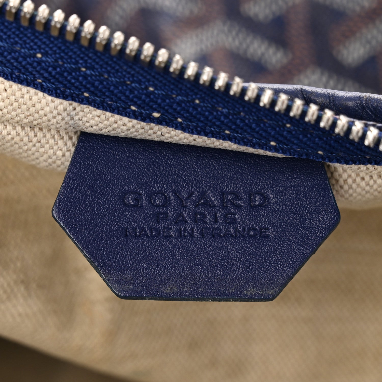Goyard Goyardine Fidji Zip Hobo Navy 6 of 15