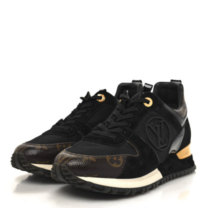 Louis Vuitton Suede Monogram Run Away Sneakers 36 Black 3 of 8