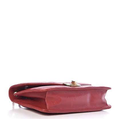 Chanel Calfskin Chevron Quilted Gabrielle Flap Red 4 of 10