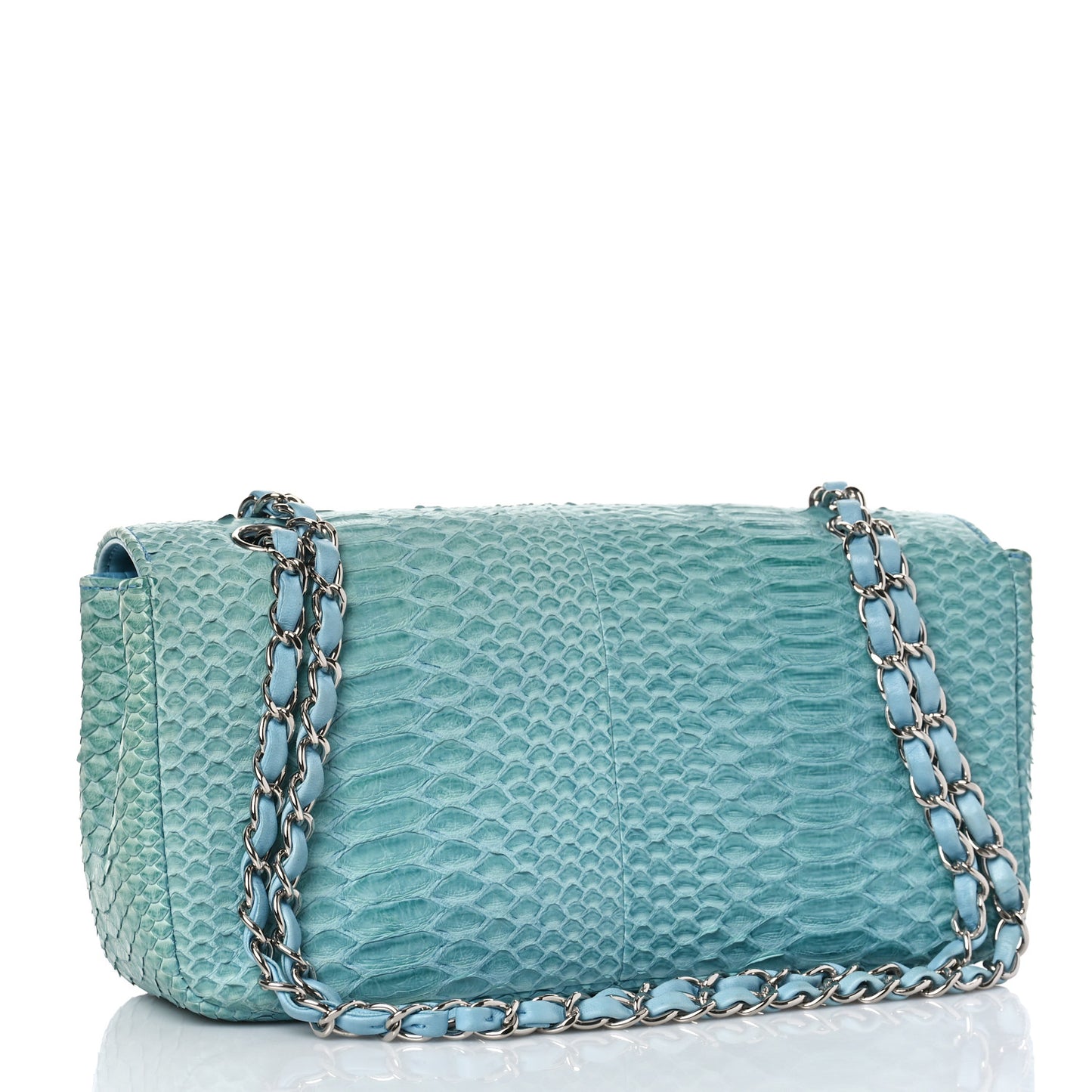 Snakeskin East West Flap Blue