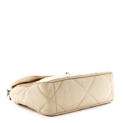 Chanel Lambskin Quilted Medium Chanel 19 Flap Light Beige 3 of 11