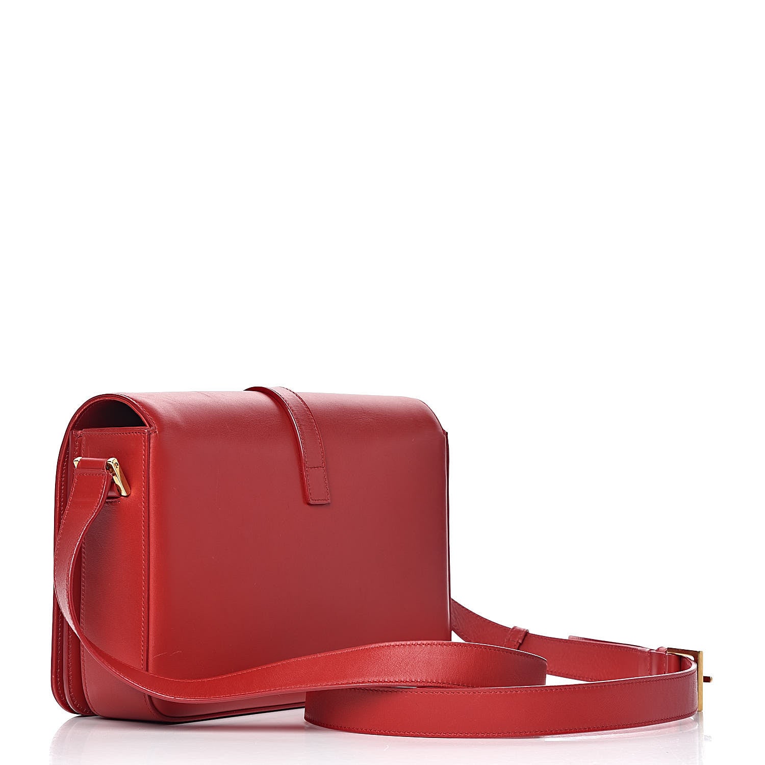 Saint Laurent Smooth Calfskin Medium Classic Monogram Universite Bag Red 3 of 20