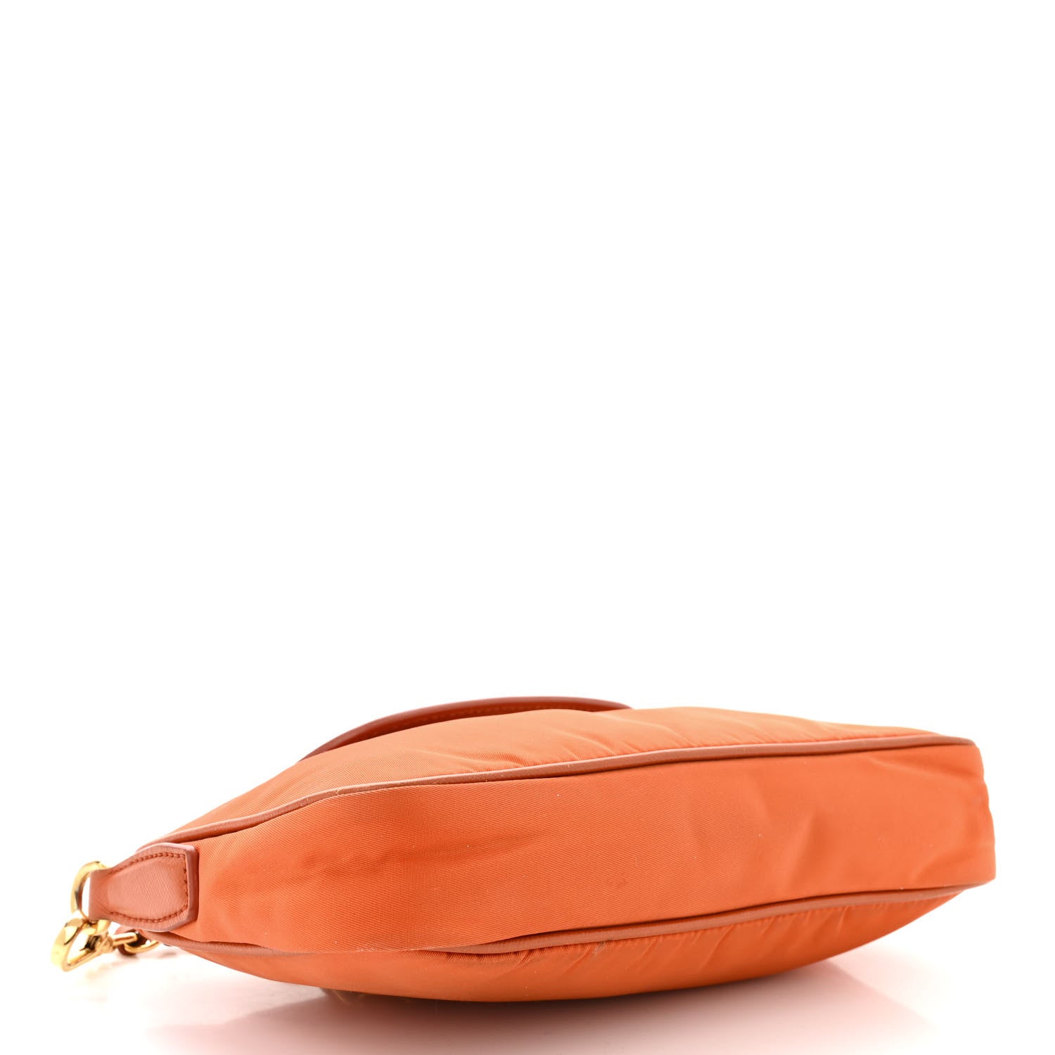 Prada Tessuto Nylon Saffiano Crossbody Bag Papaya 4 of 14