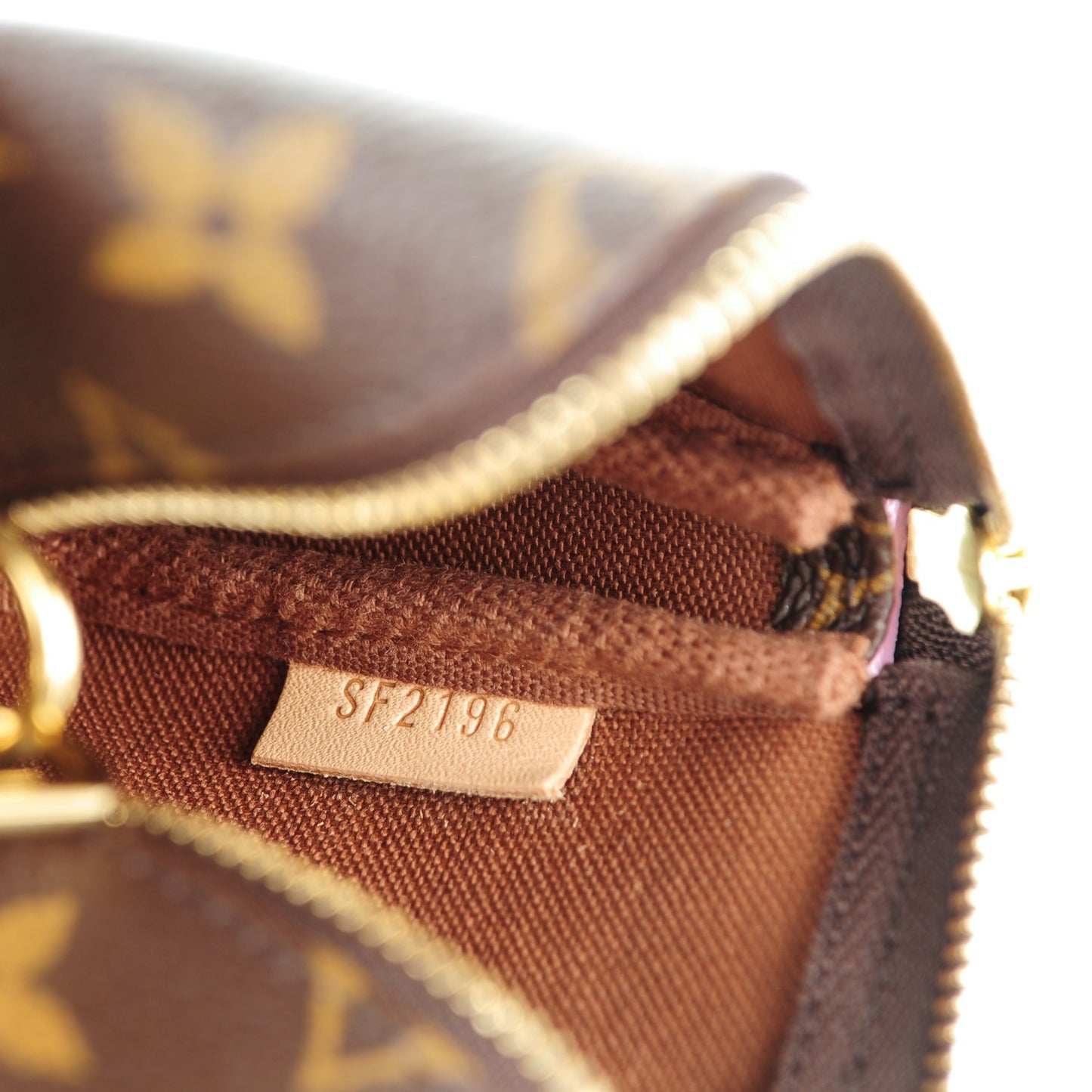 Monogram 2016 Christmas Animation Mini Pochette Accessories Rose Ballerine