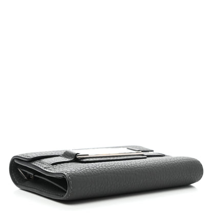 Delvaux Crispy Calfskin Tempête Compact Wallet Grey 4 of 6