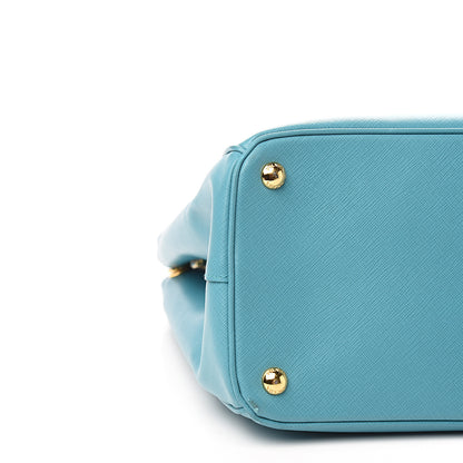 Prada Saffiano Medium Galleria Double Zip Tote Turchese 7 of 9