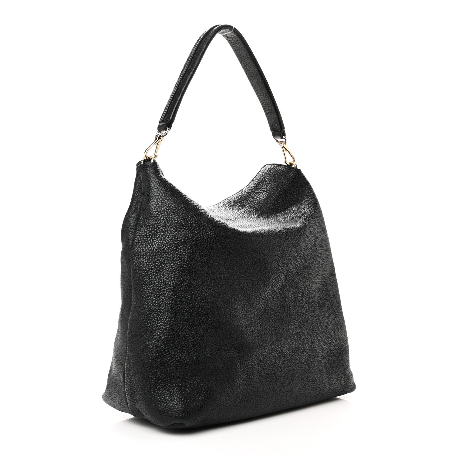Burberry Grainy Calfskin Medium Cale Hobo Black 3 of 9