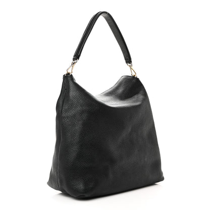 Burberry Grainy Calfskin Medium Cale Hobo Black 3 of 9