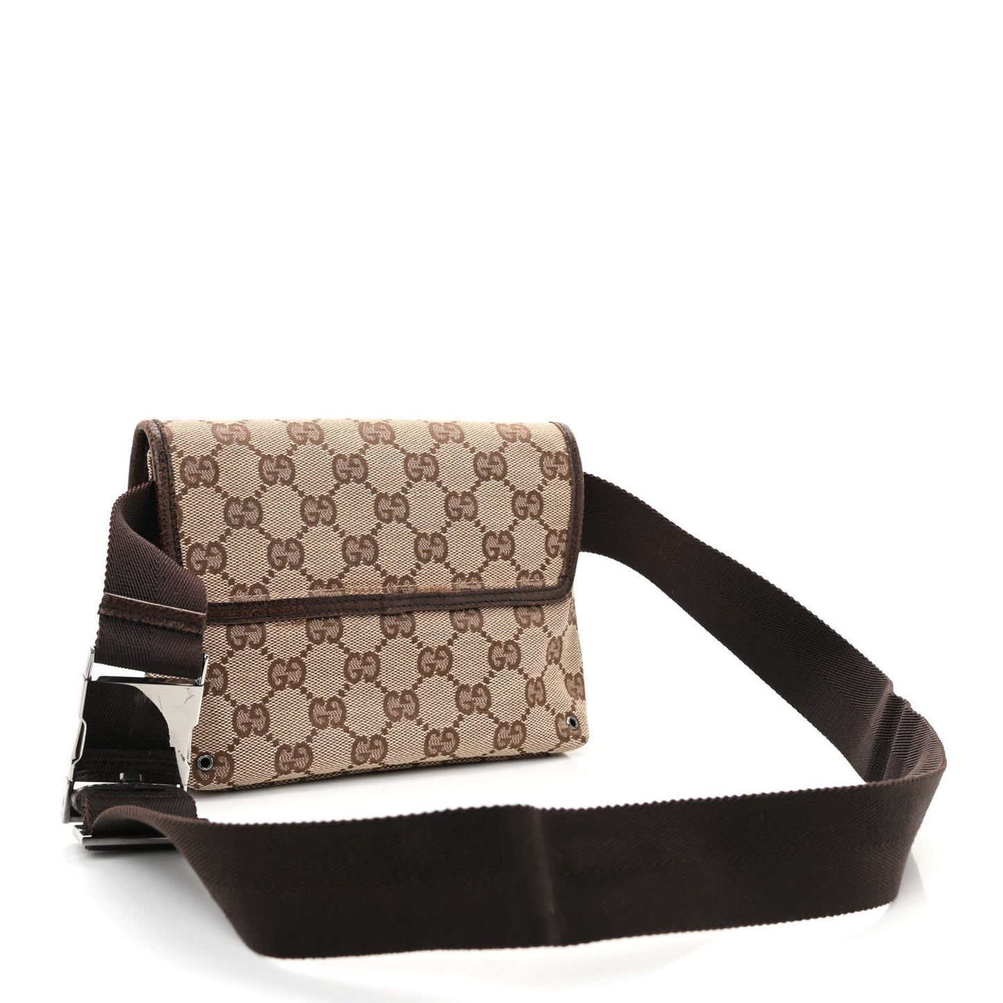 GG Monogram Flight Belt Bag Dark Brown