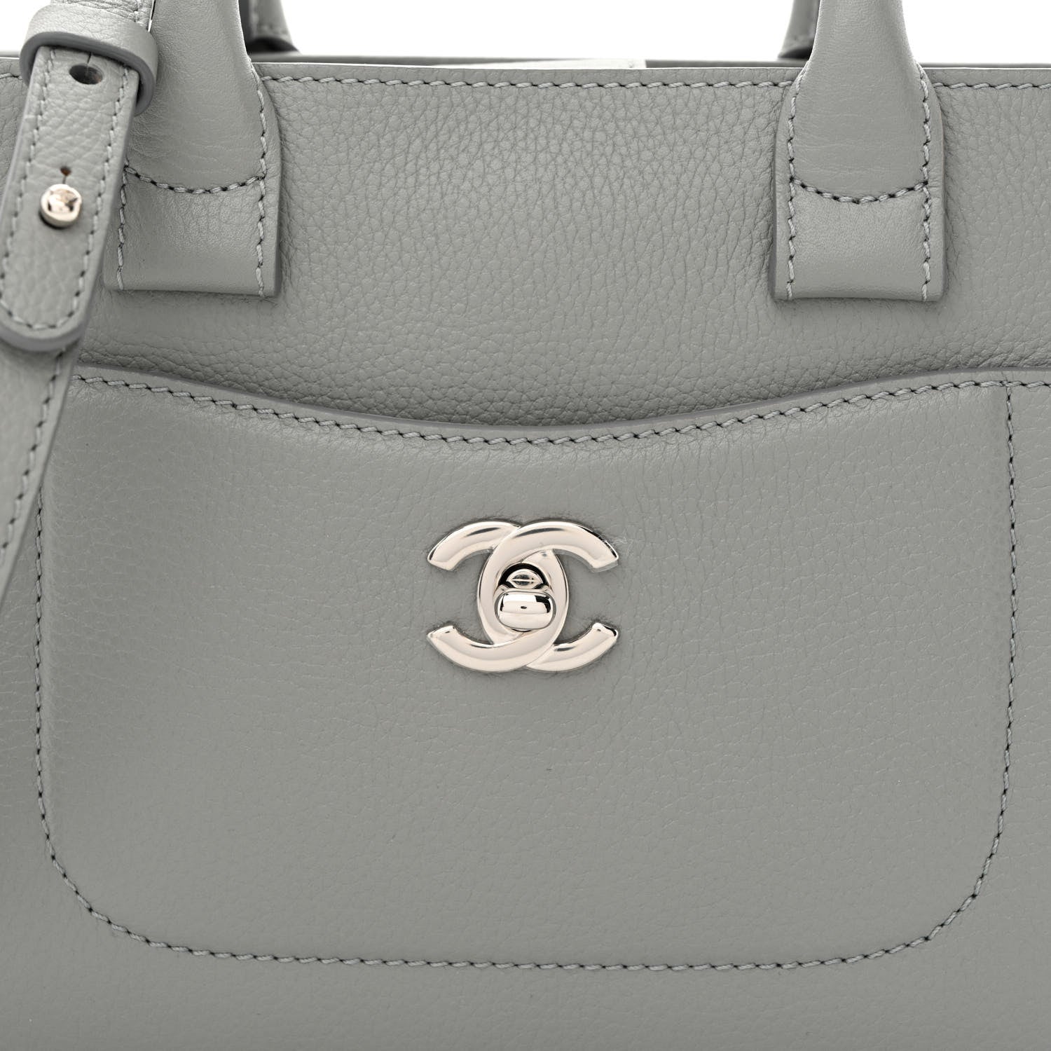 Chanel Grained Calfskin Mini Neo Executive Shopper Tote Grey 8 of 11
