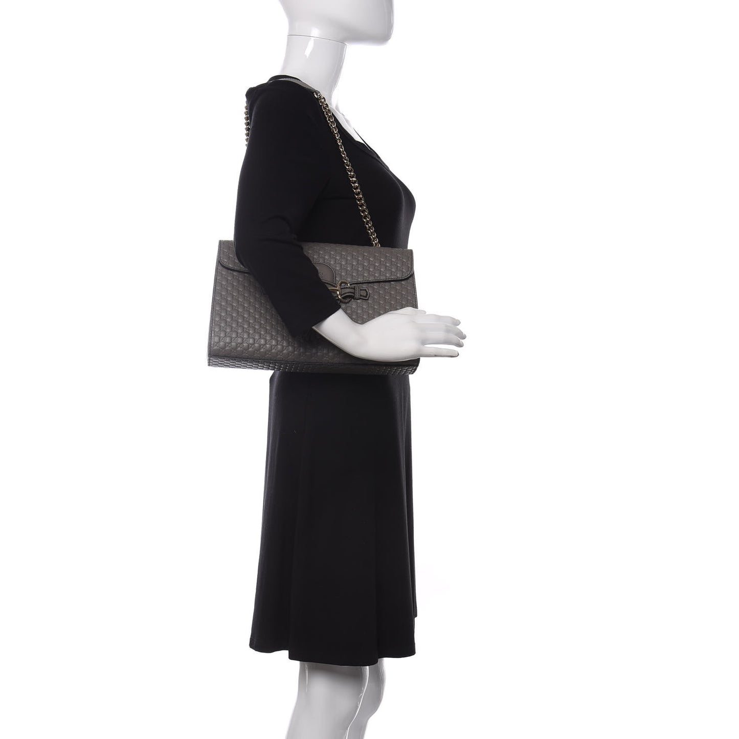 Soft Microguccissima Medium Emily Chain Shoulder Bag Loess