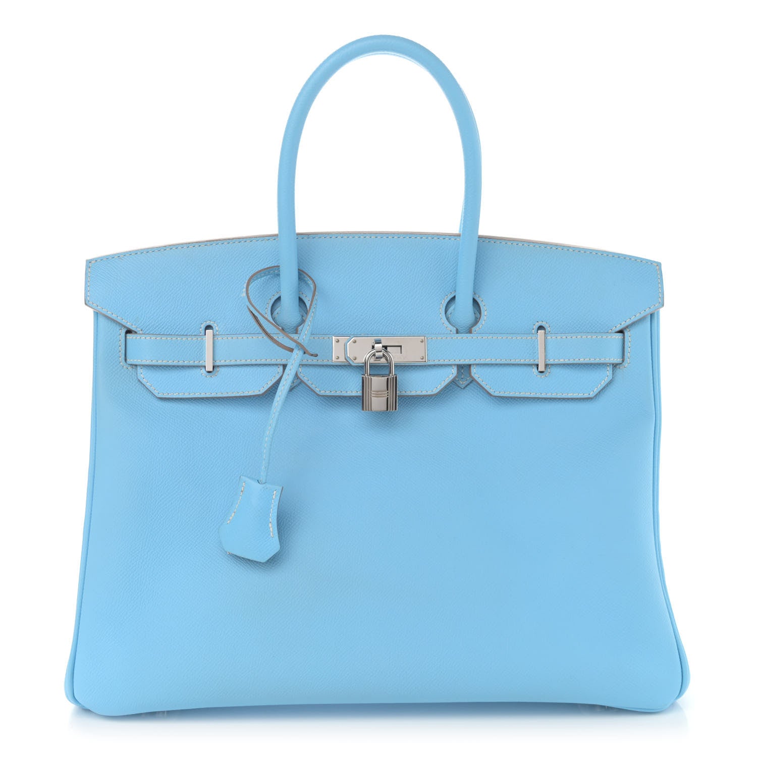 Hermes Epsom Candy Birkin 35 Celeste Mykonos 1 of 13