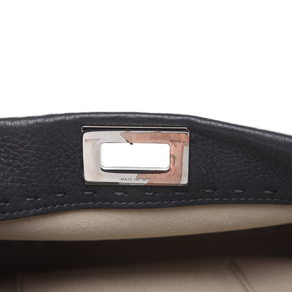 Fendi Cuoio Romano Selleria Bi-Color Mini Peekaboo Iconic Satchel Asfalto Latte 11 of 11