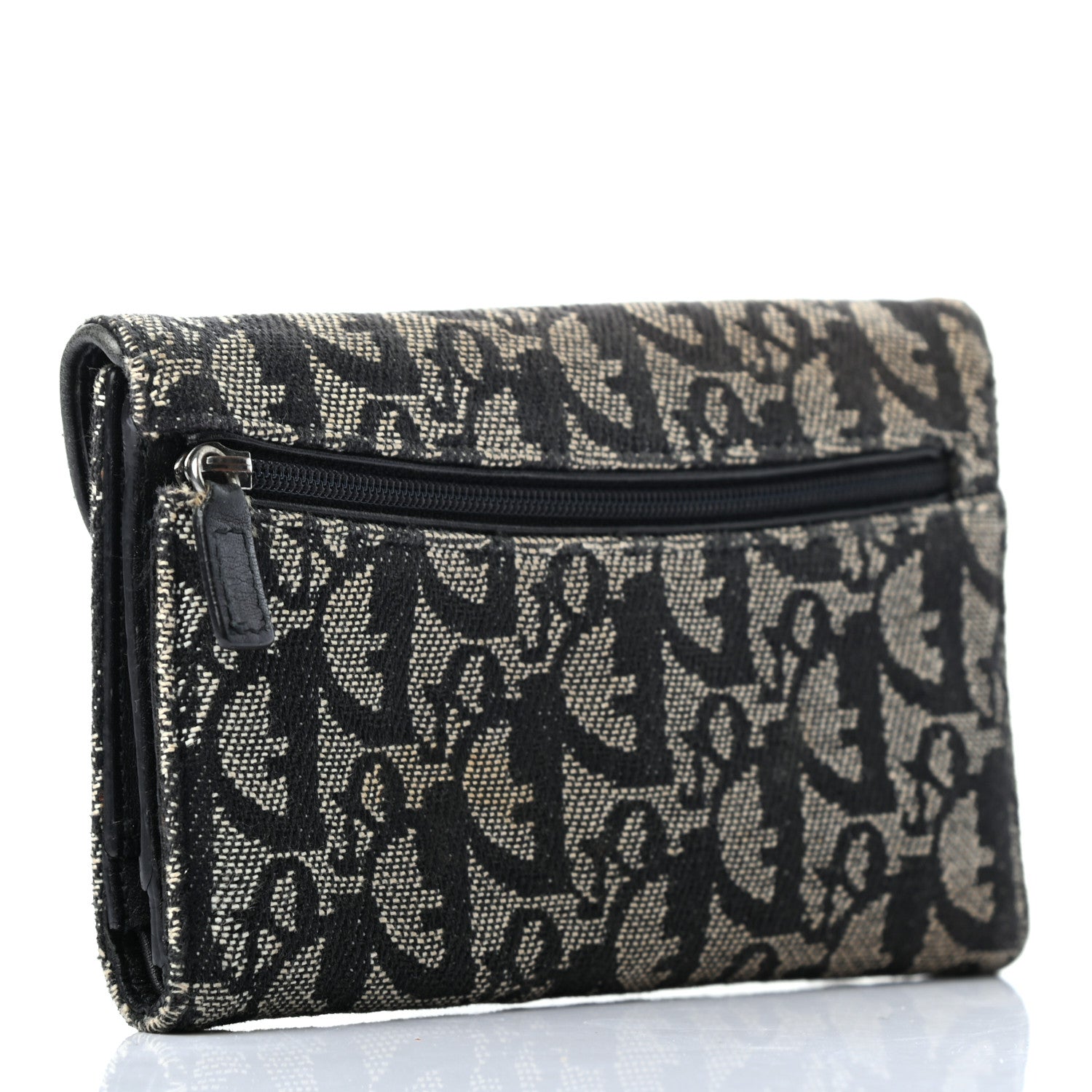 Christian Dior Monogram Dior Saddle Wallet Black 3 of 7