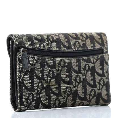 Christian Dior Monogram Dior Saddle Wallet Black 3 of 7