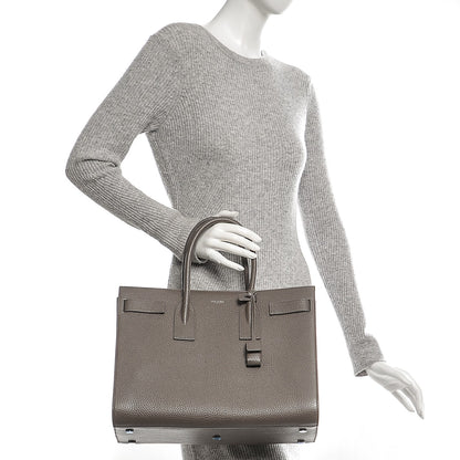 Saint Laurent Grained Calfskin Large Sac de Jour Carryall Earth 2 of 6