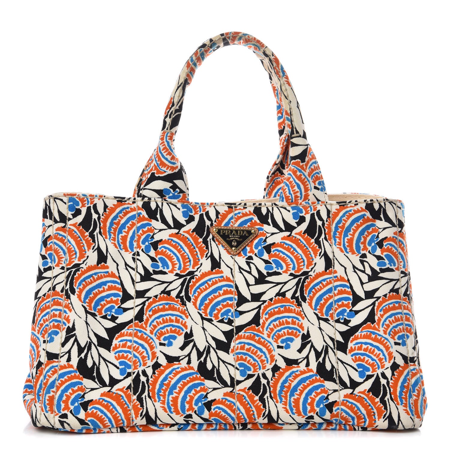 Prada Canapa Stampata Tote Black Mimosa 1 of 15