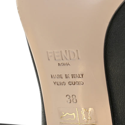 Fendi Nappa Colibri 85mm Pumps 38 Black Beige 11 of 12
