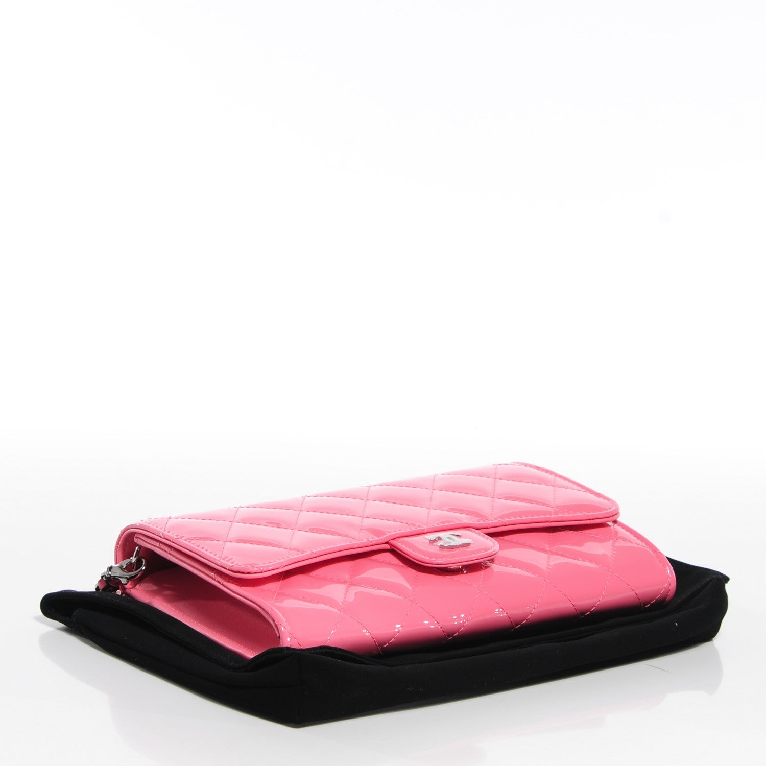 Chanel Patent Quilted Clutch With Removable Chain Light Pink 4 of 8