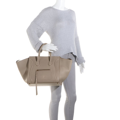 Celine Supple Calfskin Medium Phantom Luggage Beige 2 of 8