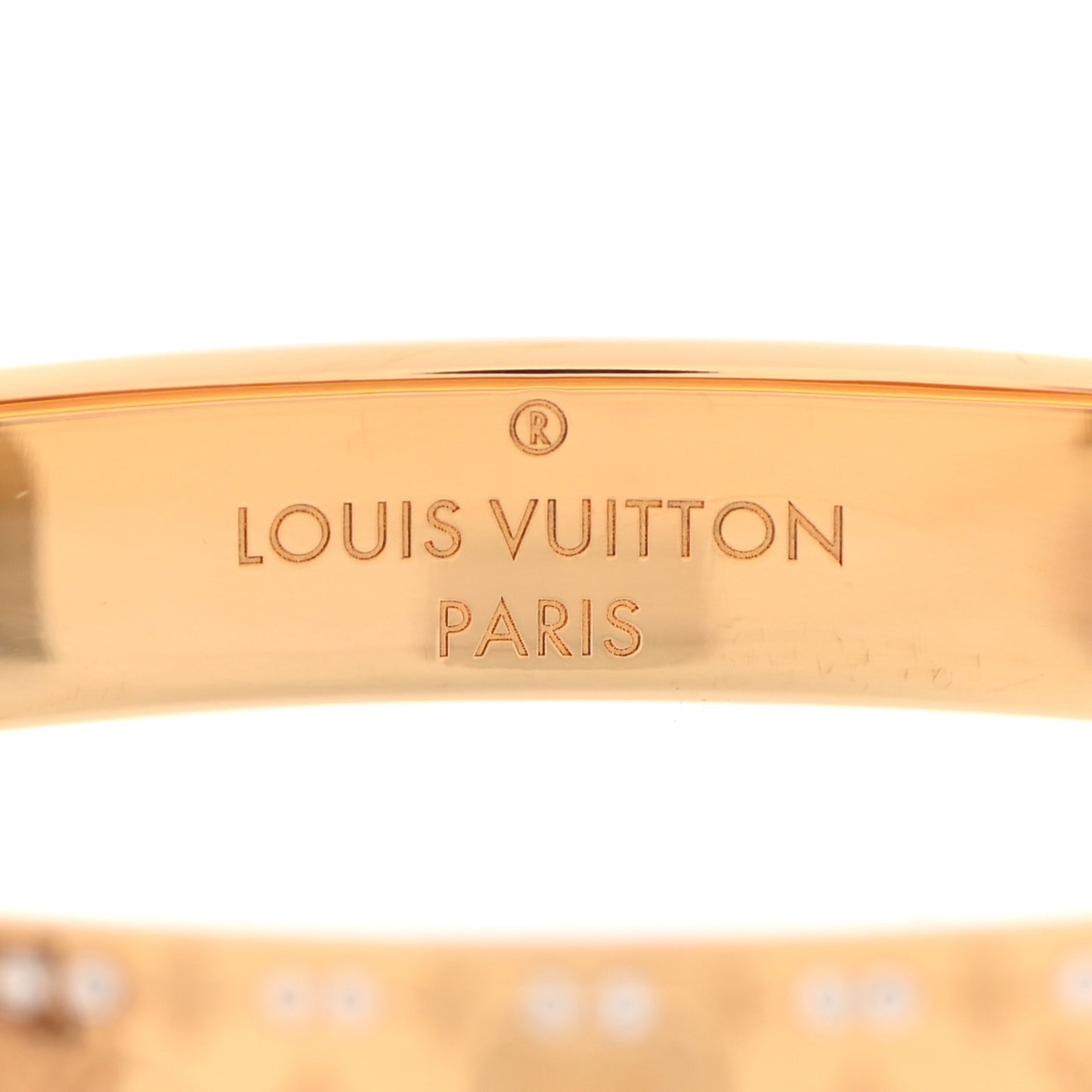 Brass Crystal Monogram Nanogram Strass Cuff S Gold