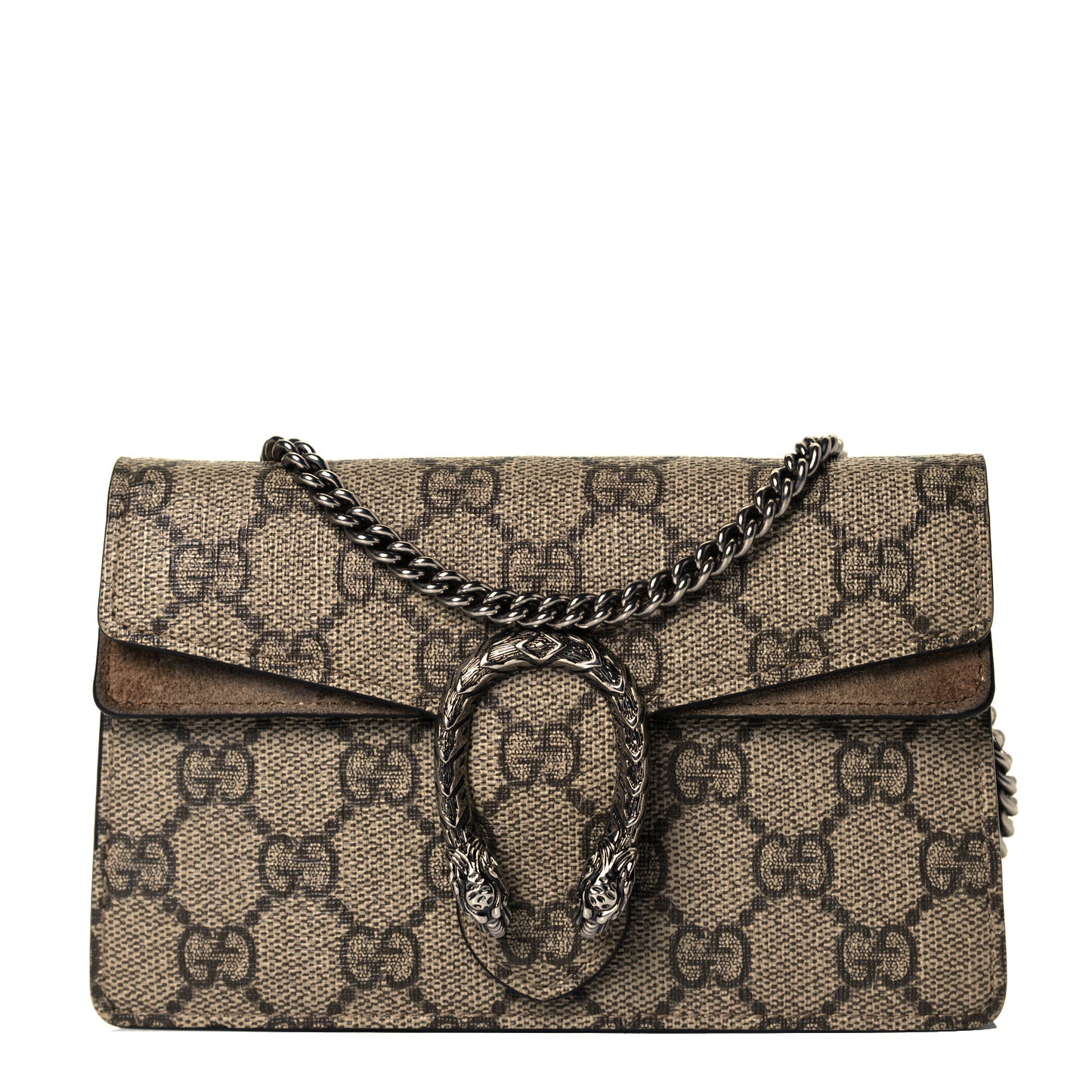 GG Supreme Monogram Super Mini Dionysus Shoulder Bag Taupe
