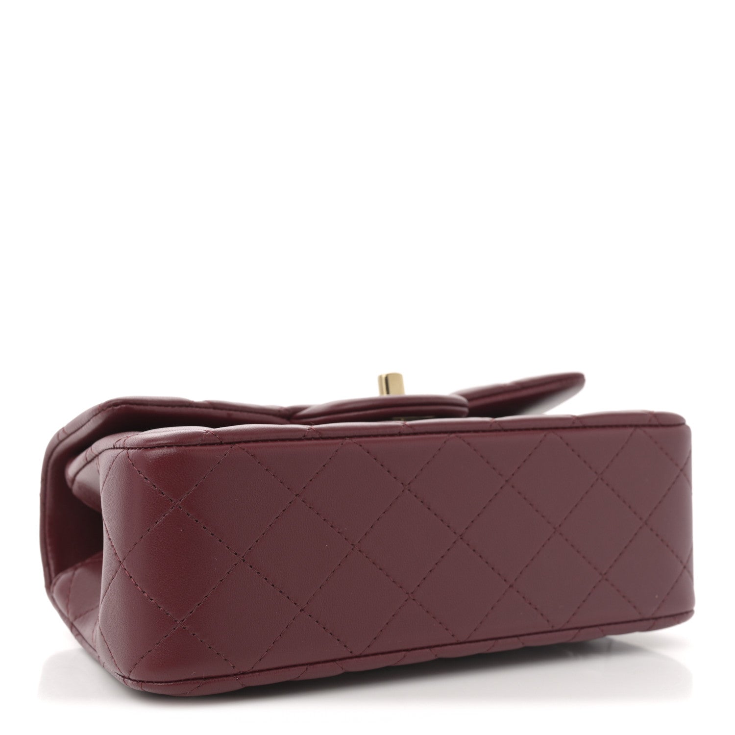 Chanel Lambskin Quilted Mini Top Handle Rectangular Flap Burgundy 7 of 23