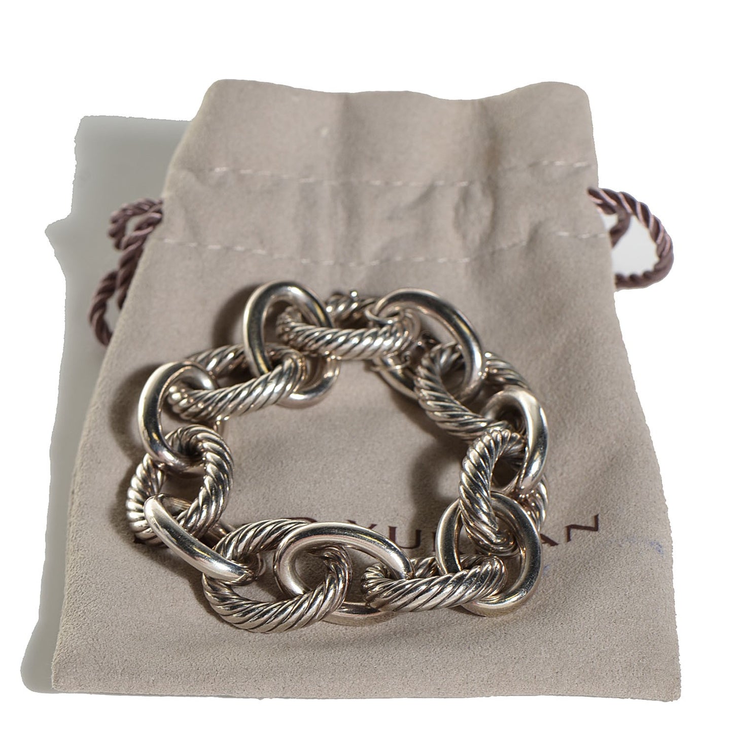 Sterling Silver 17mm Extra Large Oval Link Bracelet