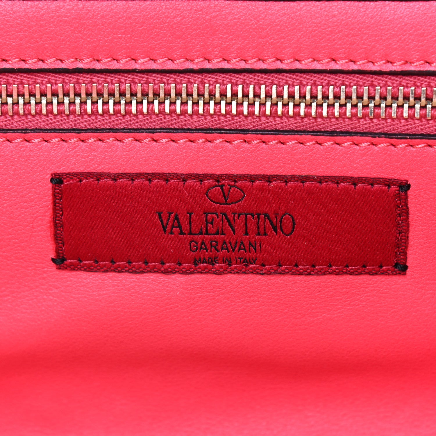 Valentino Garavani Vitello Small Rockstud Tote Raspberry 7 of 12
