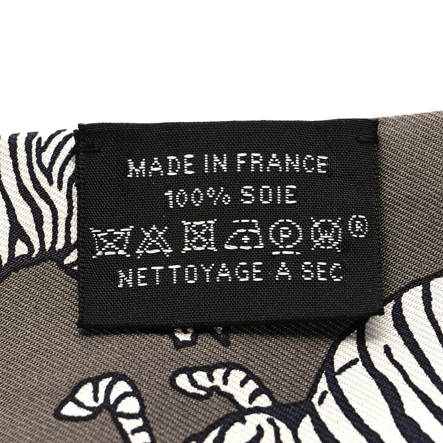 Silk Les Zebres Twilly Gris Taupe Black White