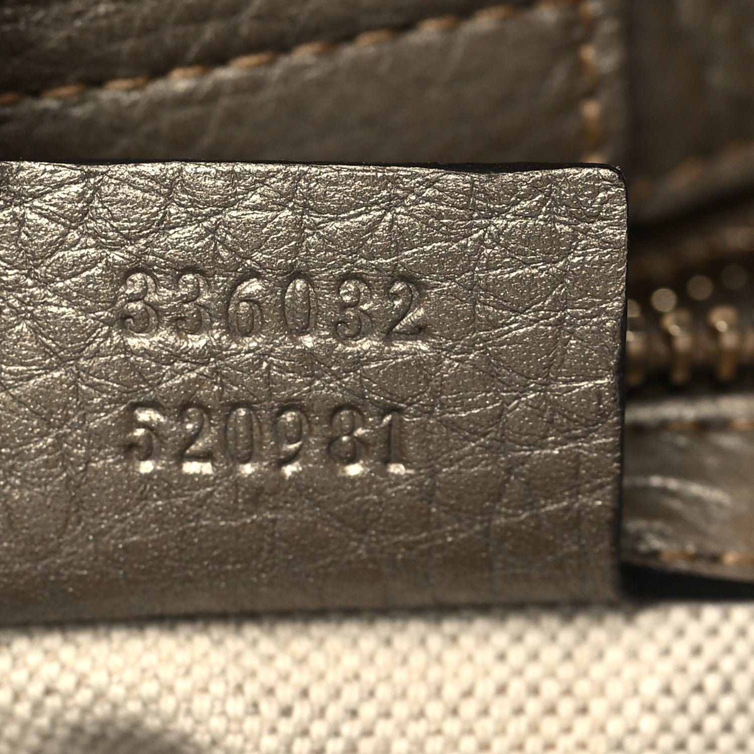 Gucci Metallic Calfskin Small Bamboo Shopper Tote Grey 6 of 9