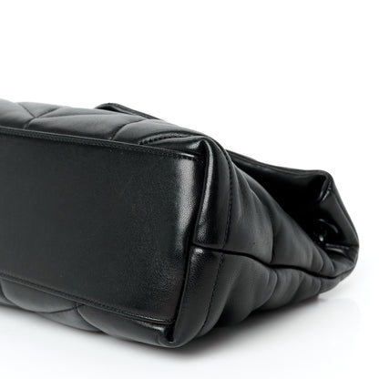 Saint Laurent Lambskin Quilted Monogram Monochrome Small Loulou Puffer Chain Satchel Black 11 of 11