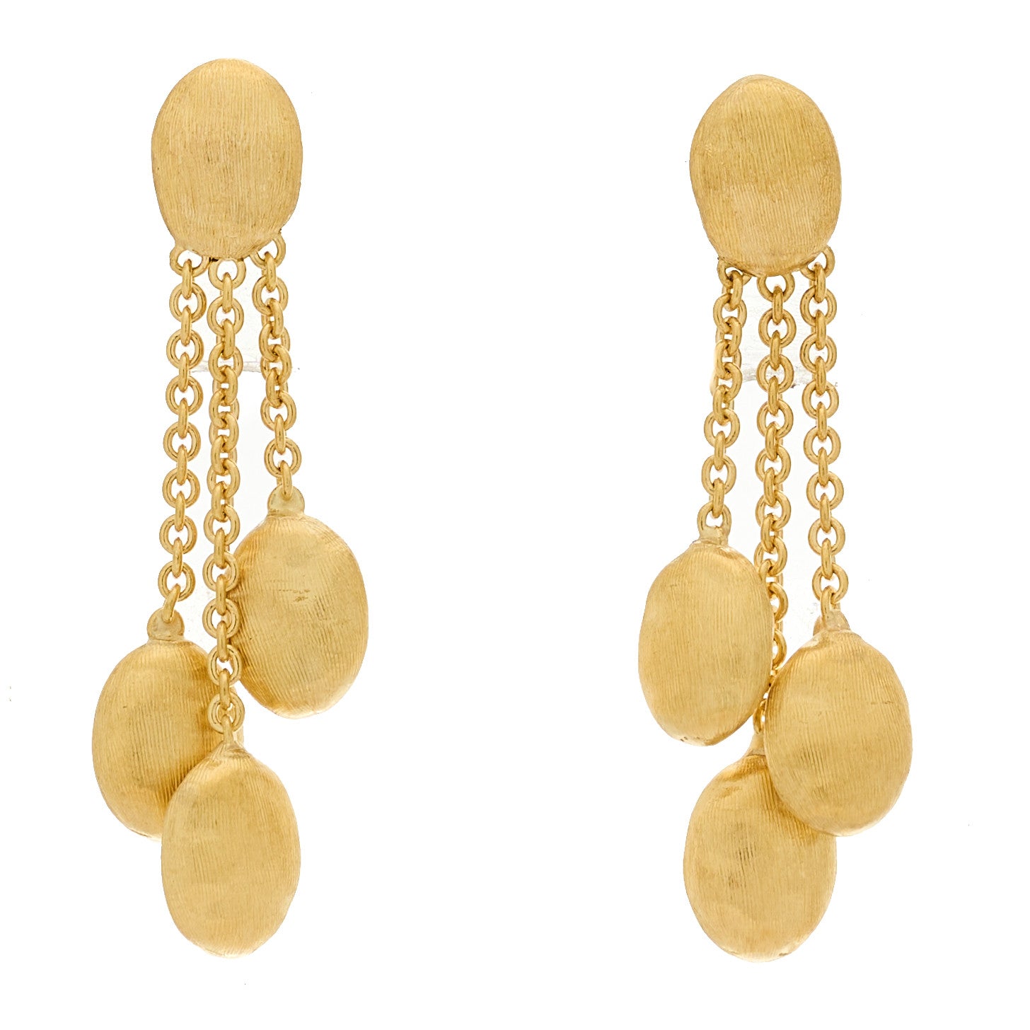 Marco Bicego 18K Yellow Gold Siviglia 3 Strand Drop Earrings 1 of 4