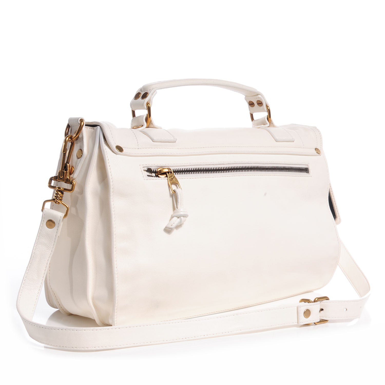 Proenza Schouler Lambskin PS1 Medium Satchel White 3 of 13