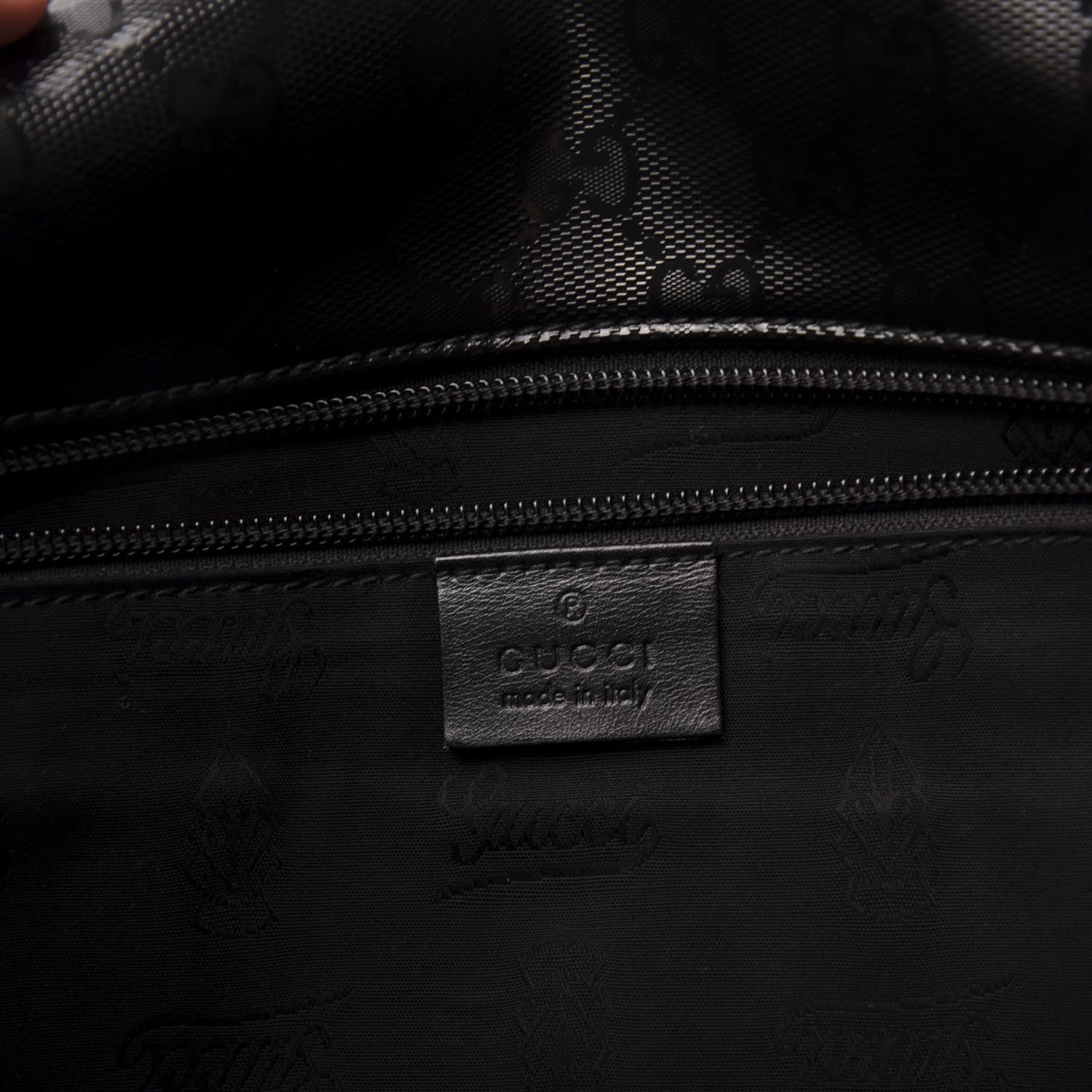 Gucci Imprime Monogram Medium Double Buckle Flap Messenger Bag Black 8 of 13