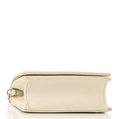 Christian Dior Lambskin Sequin Micro Diorama Flap Bag White 4 of 9